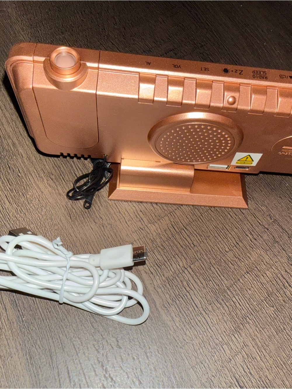 Digital Projection Alarm Clock - Copper LED Display - Picture 5 of 10